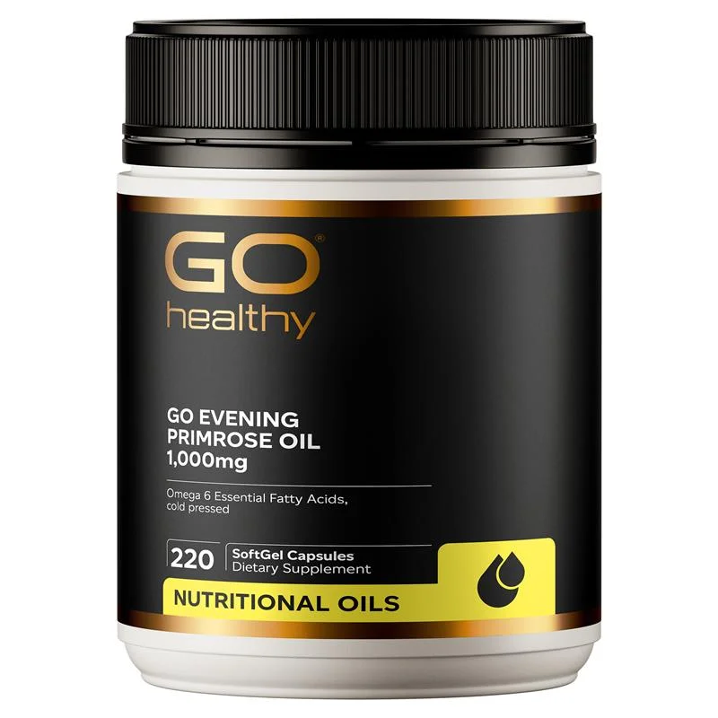 Go Healthy evening primrose oil 1000mg 220c 高之源 月见草胶囊1000mg 220粒 【保质期2029/03】